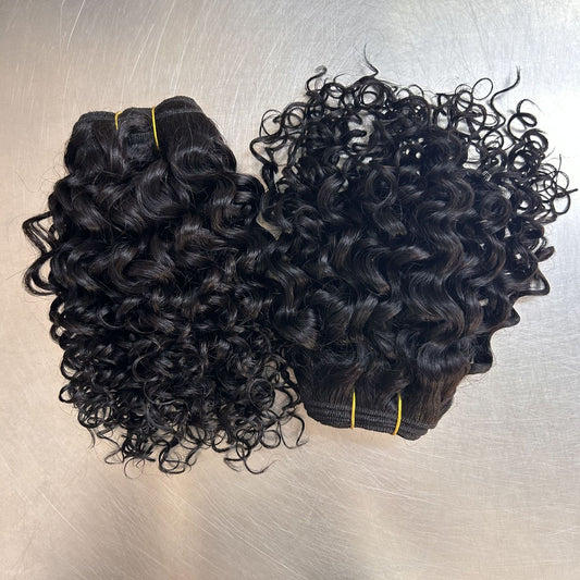 Weft Foaming Gram Curly Black Natural Real Hair Wig