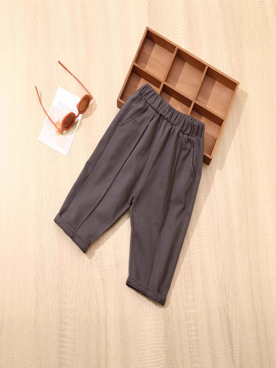 Children's Soft Mori Style Cotton Leisure Overalls Woven Baggy Casual Children's Pants