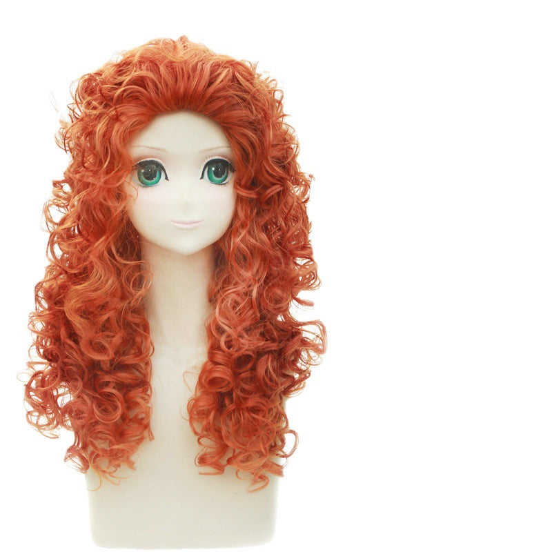 Brave Legend Princess Merida Anime Halloween Wig Long Curls