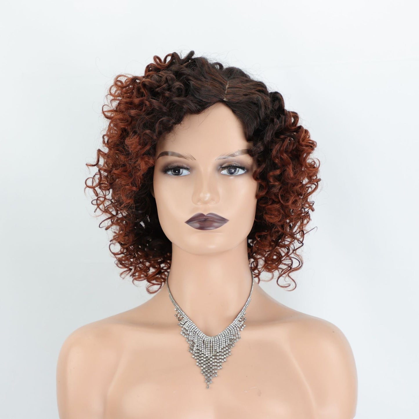 Women's African Volume Chemical Fiber People Sheath Wig Short Straight Hair