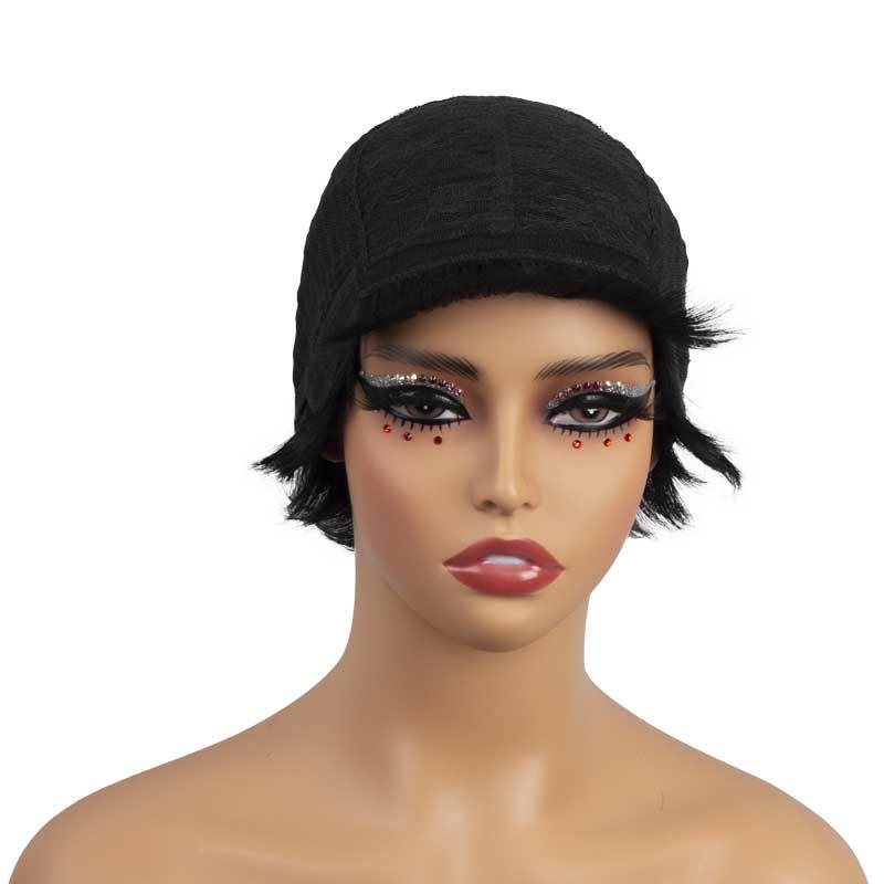 New Unique Creative Female Short Full Real Hair Wig