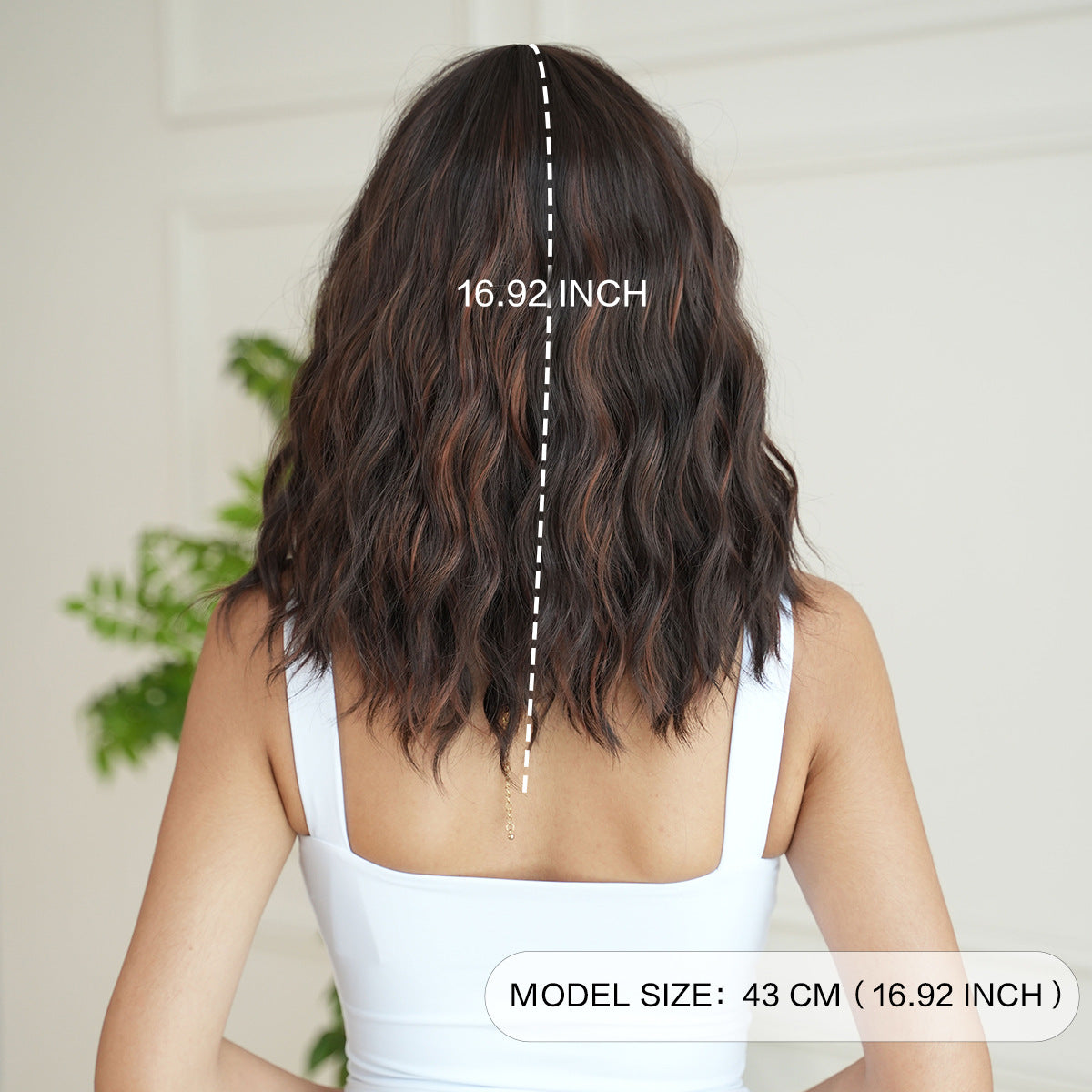 Curly Female Temperament Beauty Collarbone Length Haircut Daily Full Top Wig Long Curls