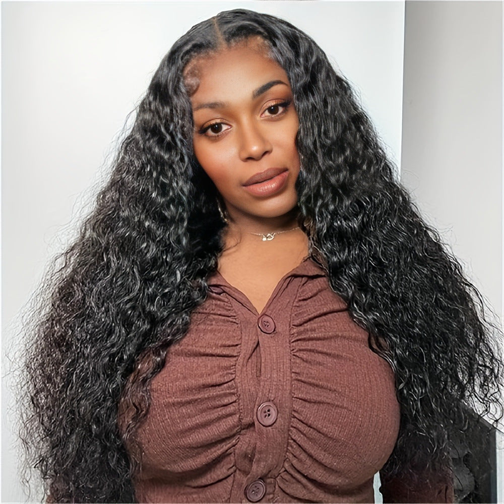Chemical Fiber Curly Hair African Medium Small Volume Former Lace Wig Long Curls
