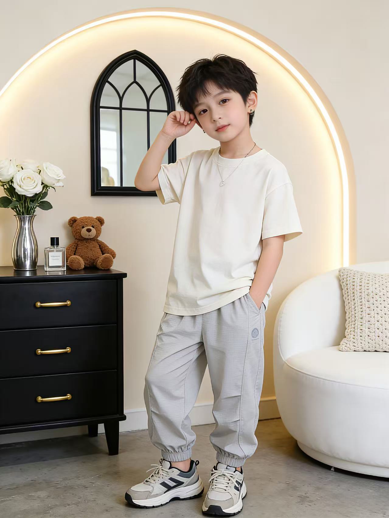 Small Yellow Duck Summer Leisure Outdoor Anti Mosquito Thin Cool Children's Pants