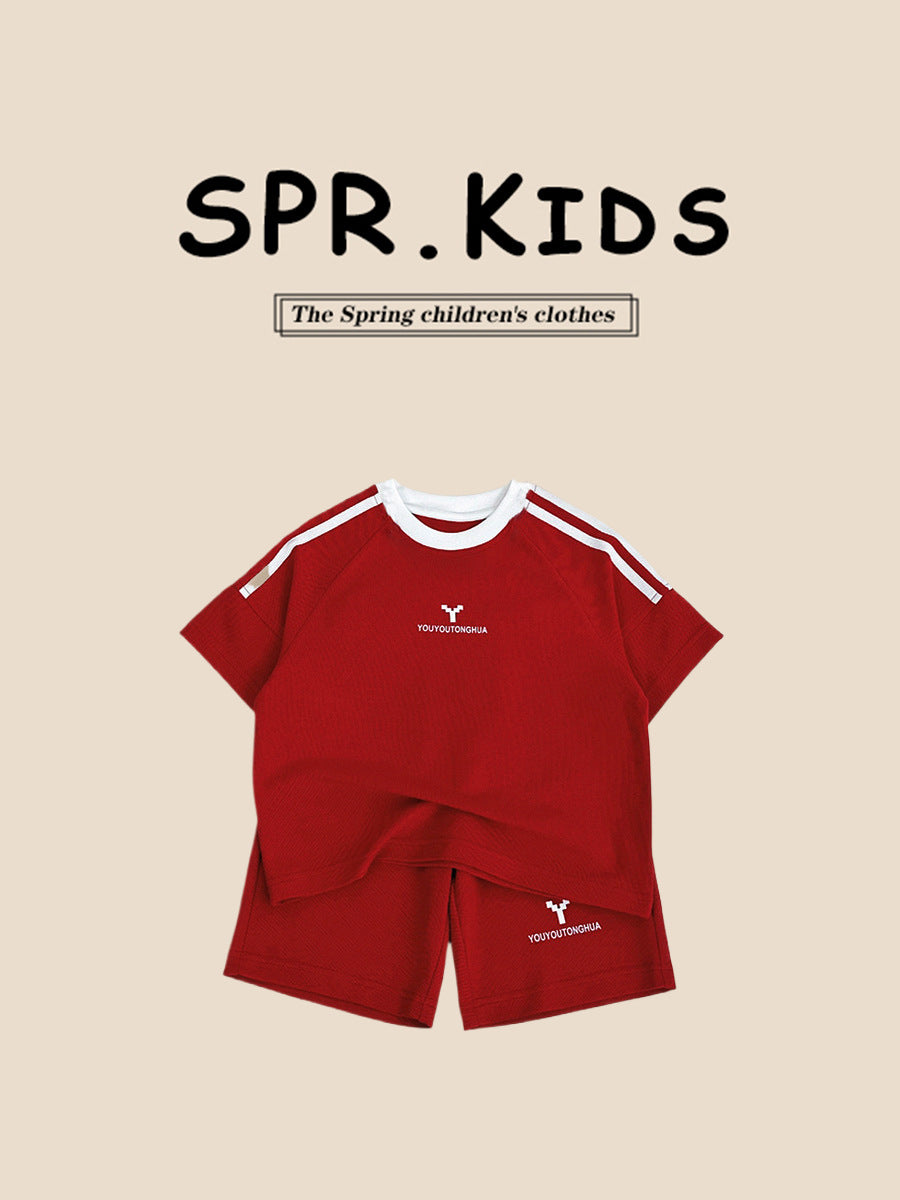 Summer Boys Clothes T-shirt Sports Casual Children's Suit
