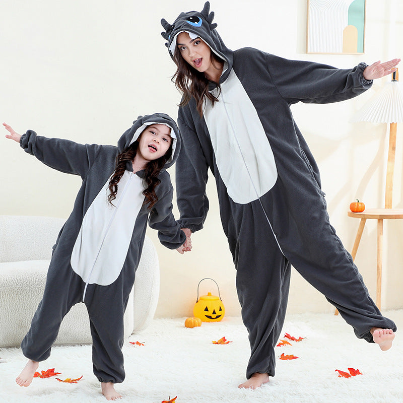 Polar Fleece Animal Modeling Jumpsuit Adult Middle Big Outfit Jumpsuit, Climbing Suit