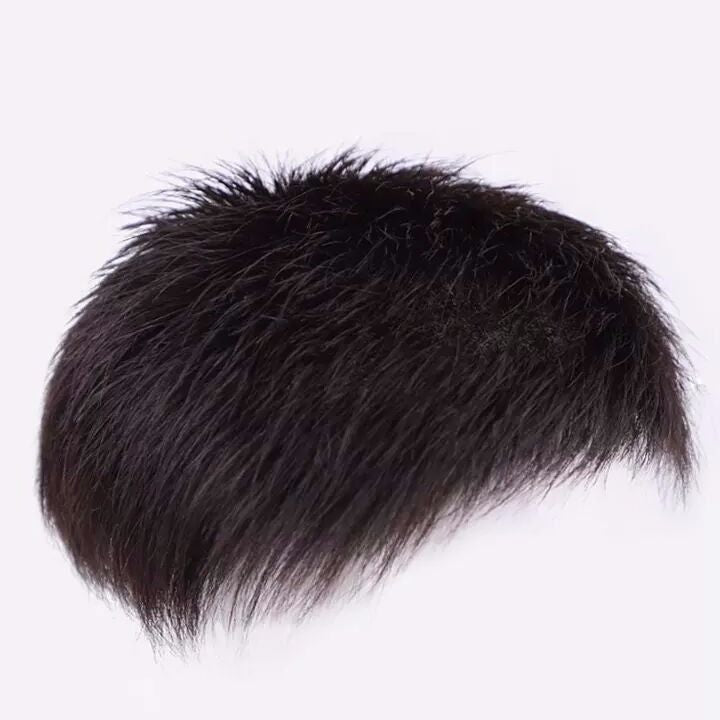 Men's Human Hair Covering Bald Breathable Comfortable Wig