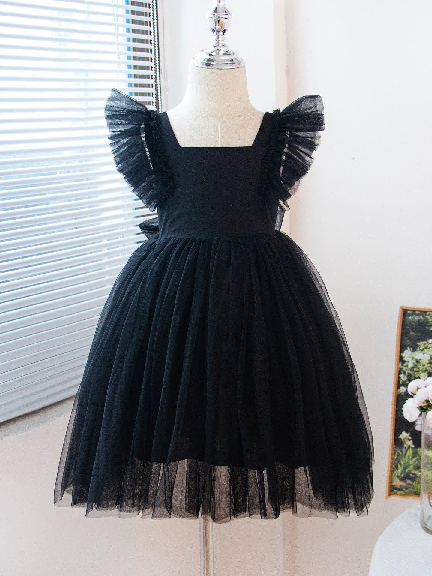 Children's Flying Sleeves Princess Flower Costume Shirt Tulle Children's Dress