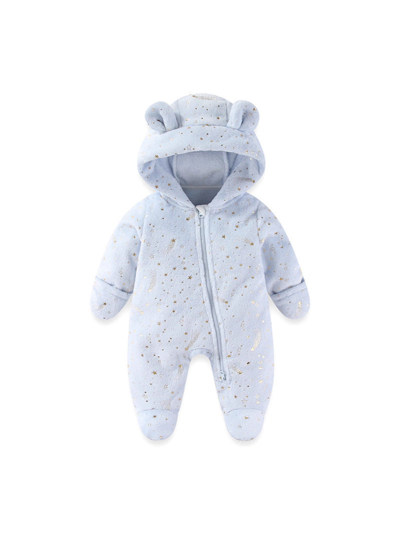 Born Rompers Thickened Fleece-lined Jumpsuit Romper Jumpsuit, Climbing Suit