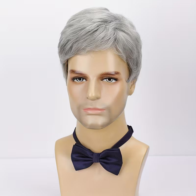 Men's Partial Short Head Cover Rose Net Men's Wig