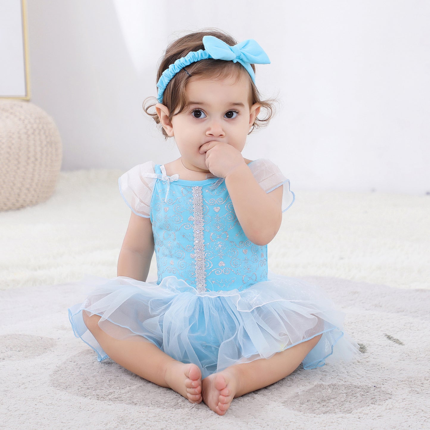 Christmas Mermaid Jumpsuit Long Hair Princess Elsa Romper Toddler Crawling Jumpsuit, Climbing Suit