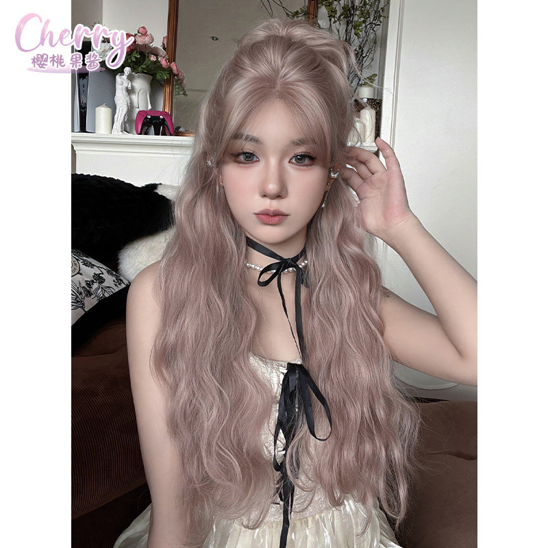 Curly Hair Small Lace Word Hand Crocheting Whole Top Artificial Wig Long Curls