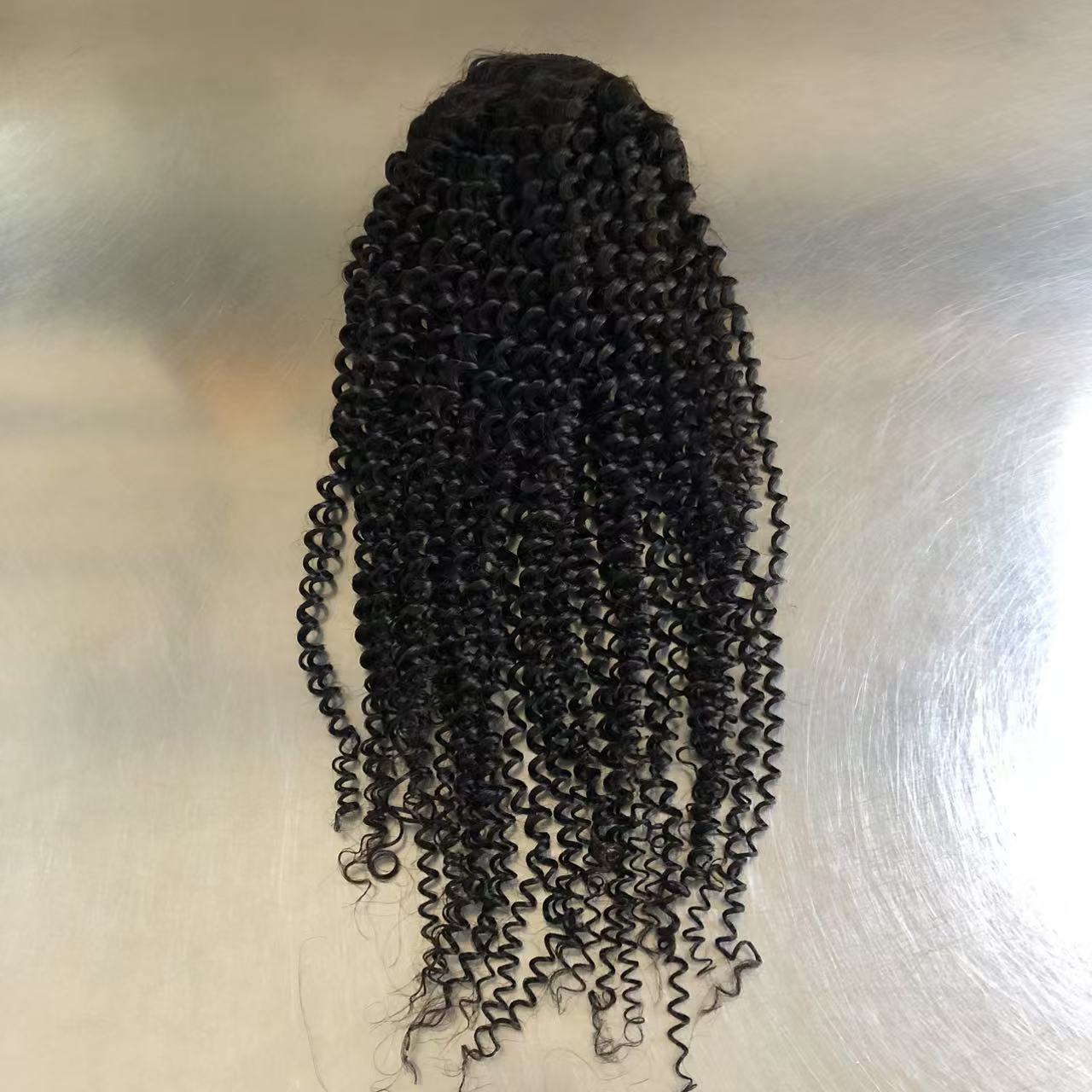 Creative Elegant Drawstring Ponytail Adjustable Human Real Hair Wig