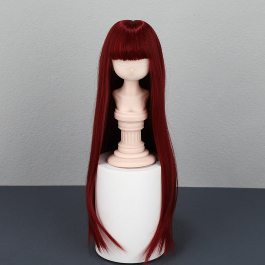 Queen Doll Basic Straight Bangs Rough Long Hair Split Cos Wig