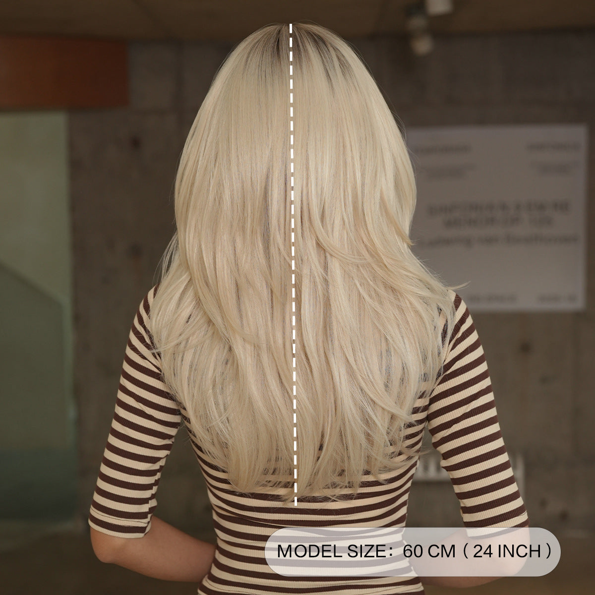 Quality Platinum Female Layered Texture Hair Bangs Natural Heat-resistant Long Straight Wig
