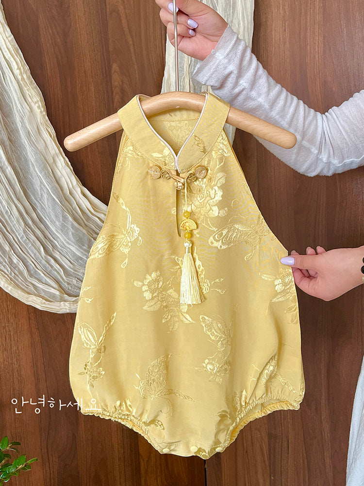 Summer Clothes Female Outerwear Cheongsam Sleeveless Jumpsuit, Climbing Suit