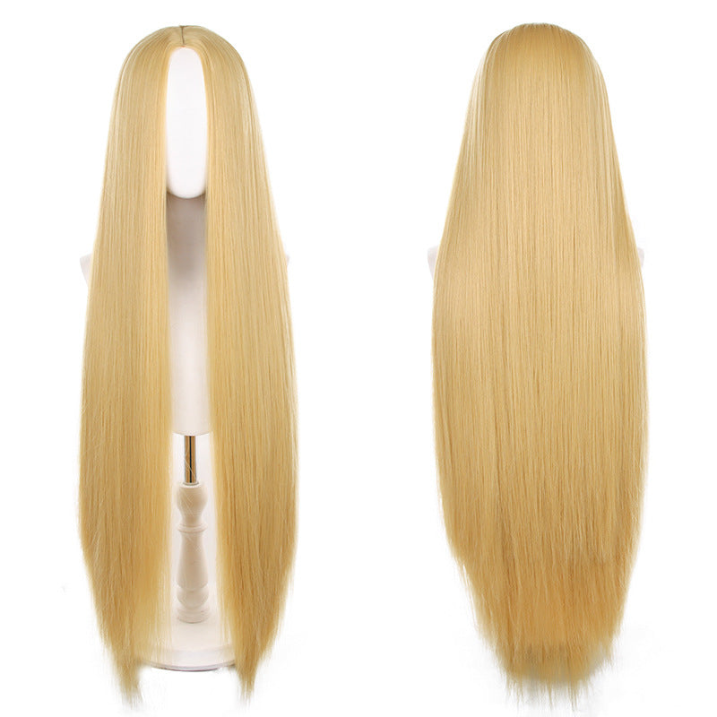 Mid-length Universal Long Straight Scalp Style Cos Wig