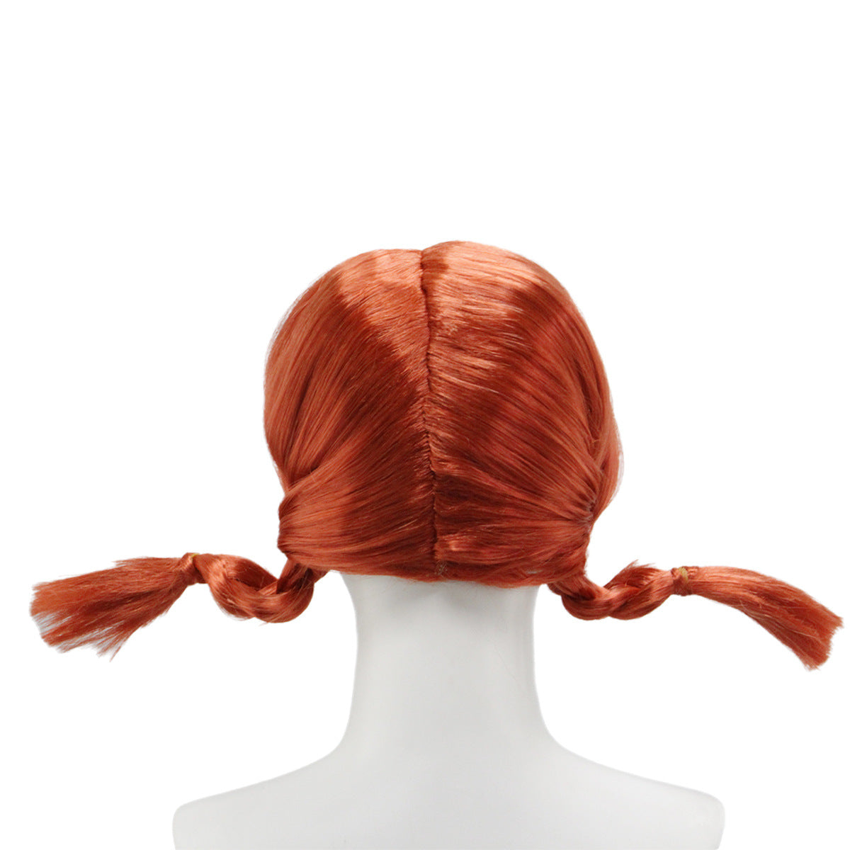 Halloween Anime Funny Short Orange Straight Bangs Double Twist Cos Wig