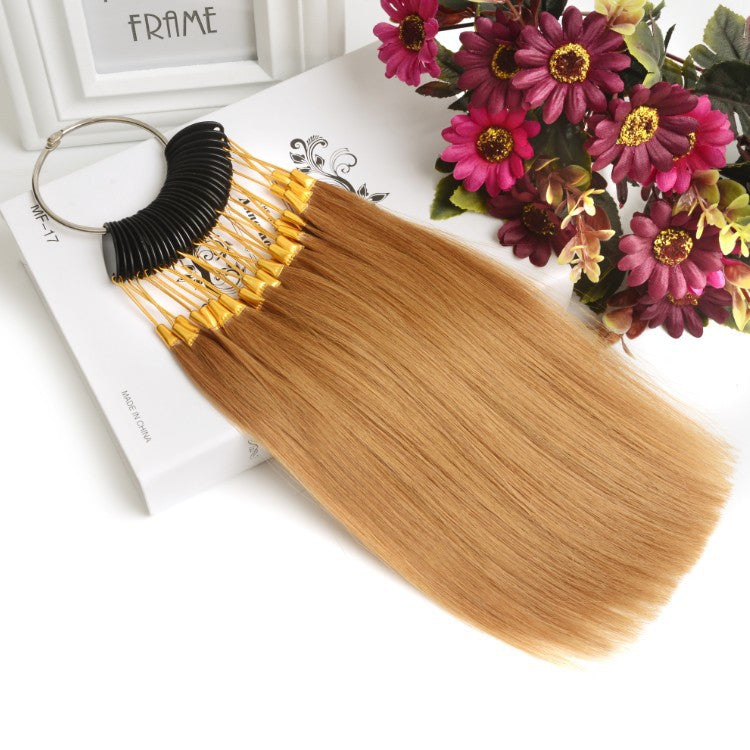 Hairdressing Salon Try Color Wool Tops Band Haircut Test Dyed Real Hair Wig