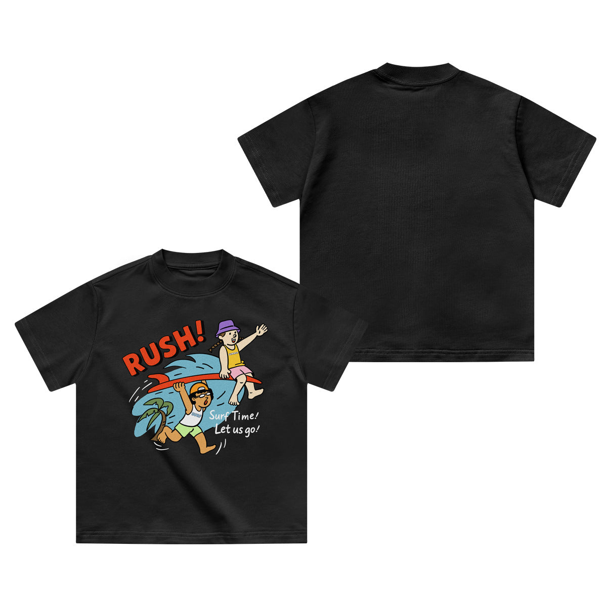 Children's Older Summer Print Cotton Clothes Heavy Short Sleeve Tops Children's T-shirt