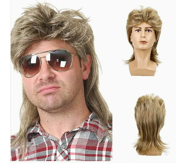Men's Retro Style Role Play Rose Net Men's Wig
