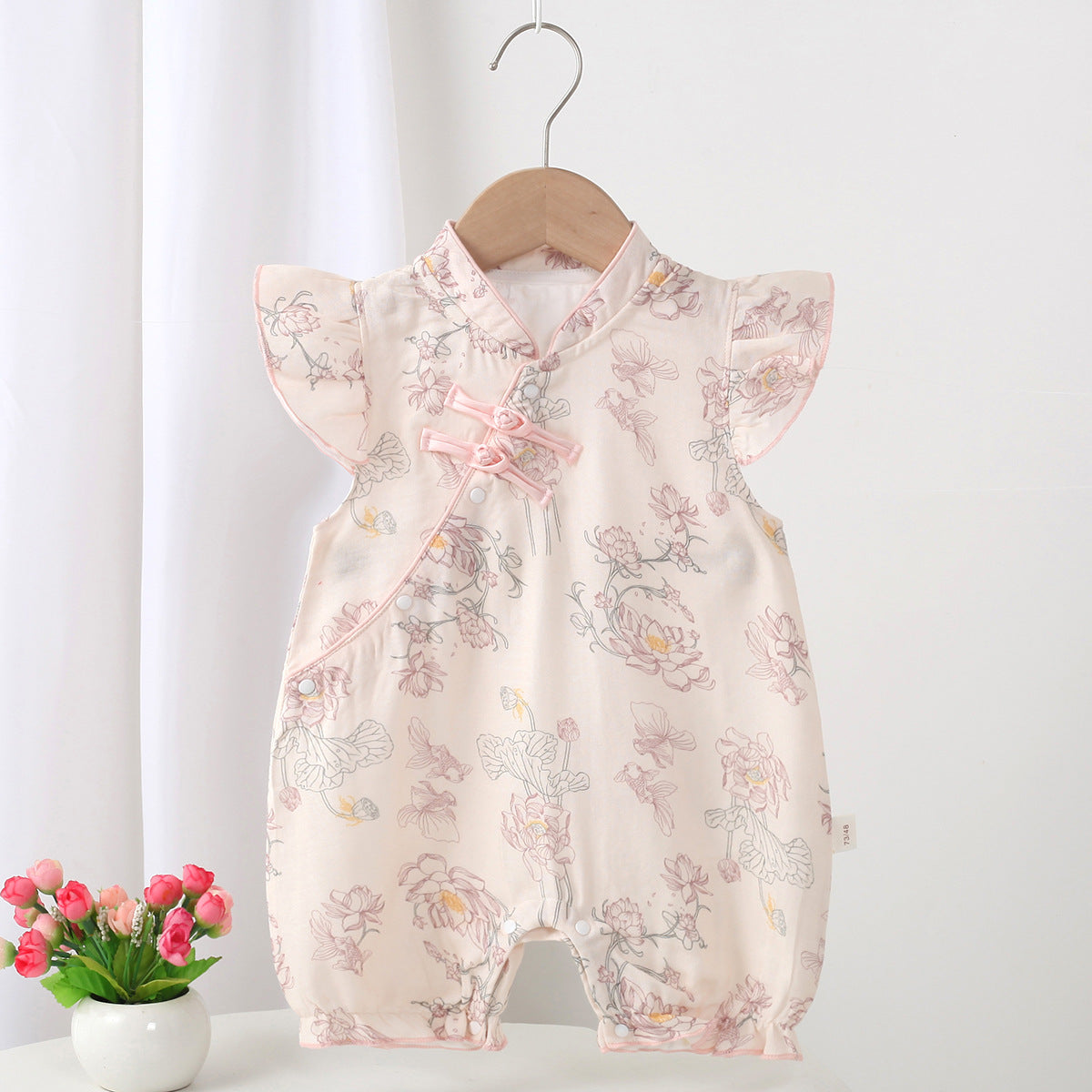 Summer Infant Chinese Style Buckle Jumpsuit Female Going Jumpsuit, Climbing Suit