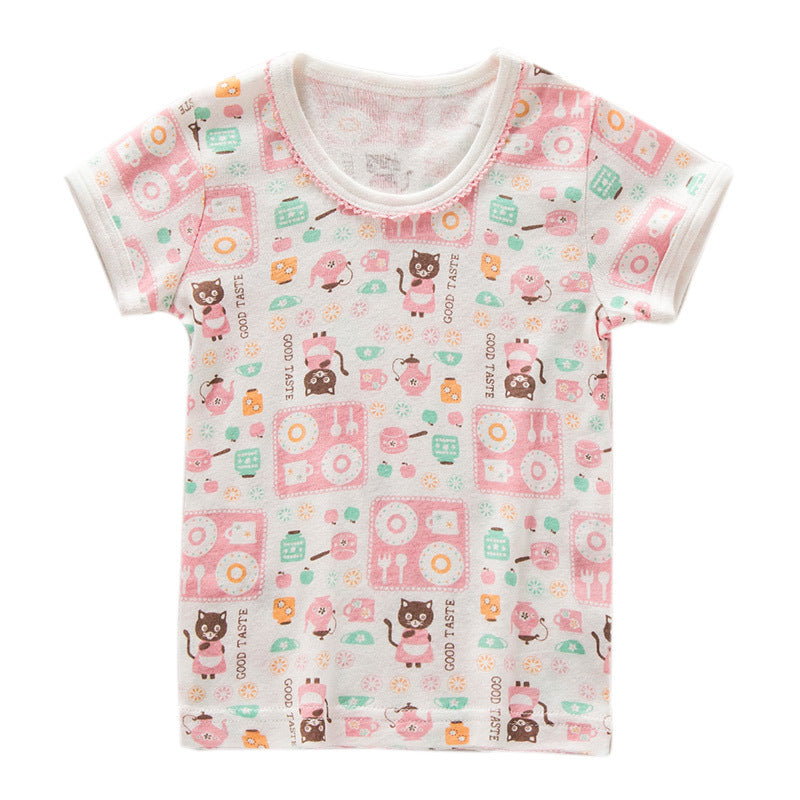 Children's Starting From Summer Short-sleeved Cotton Half Sleeve Shirt Children's T-shirt