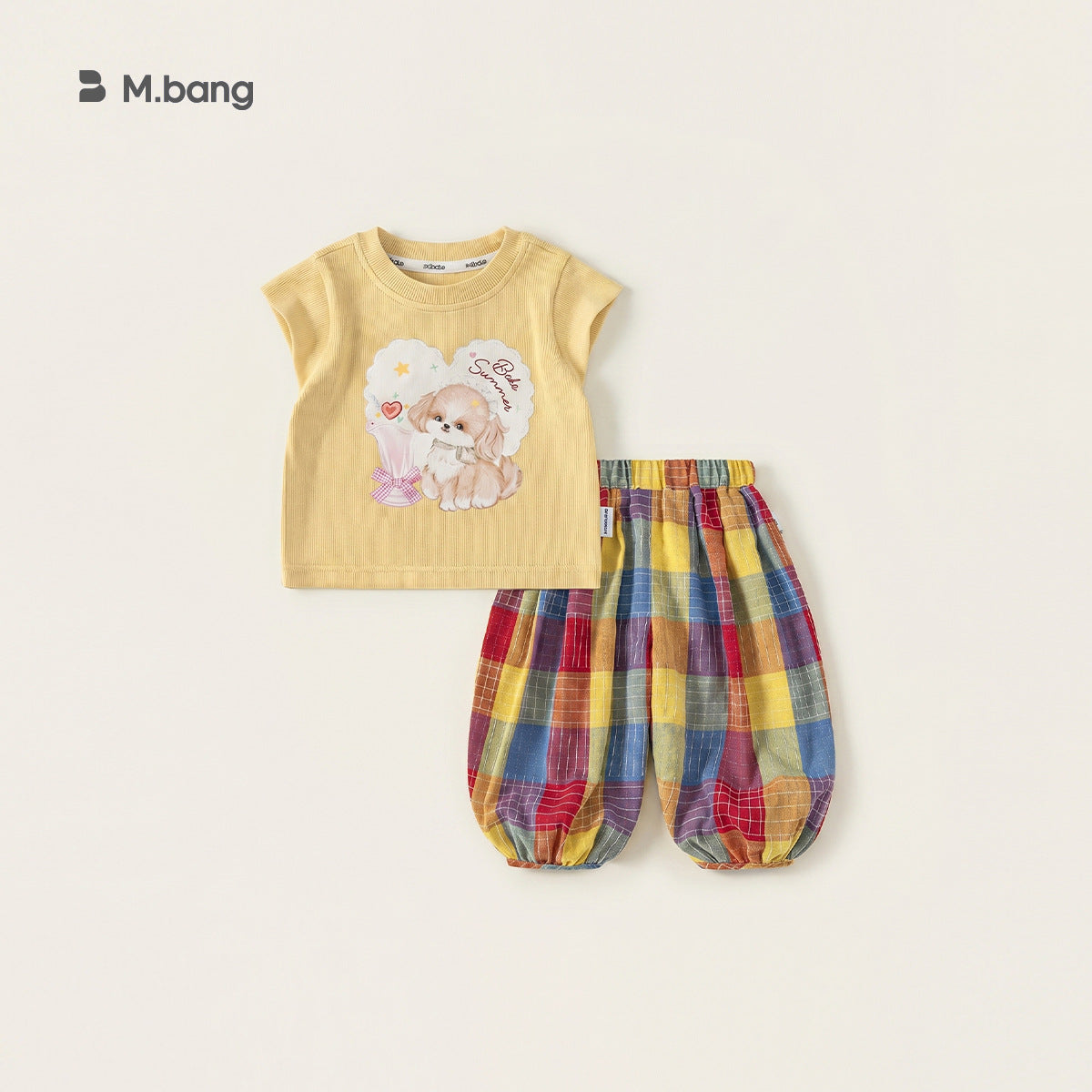 Children's Woven Clothing Tops Summer Puppy Printed Flying Children's T-shirt
