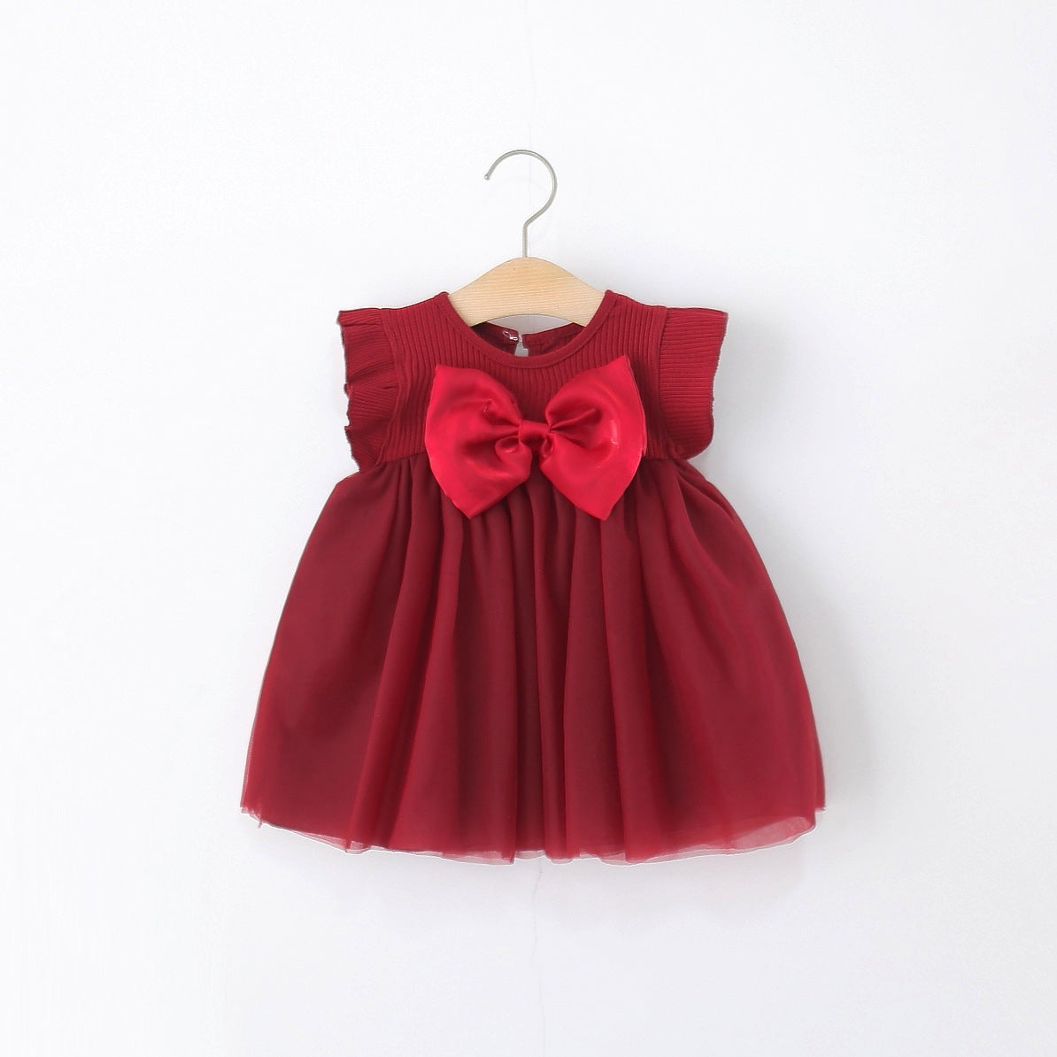 Children's Summer Bow Skirt Western Style One Year Old Children's Dress