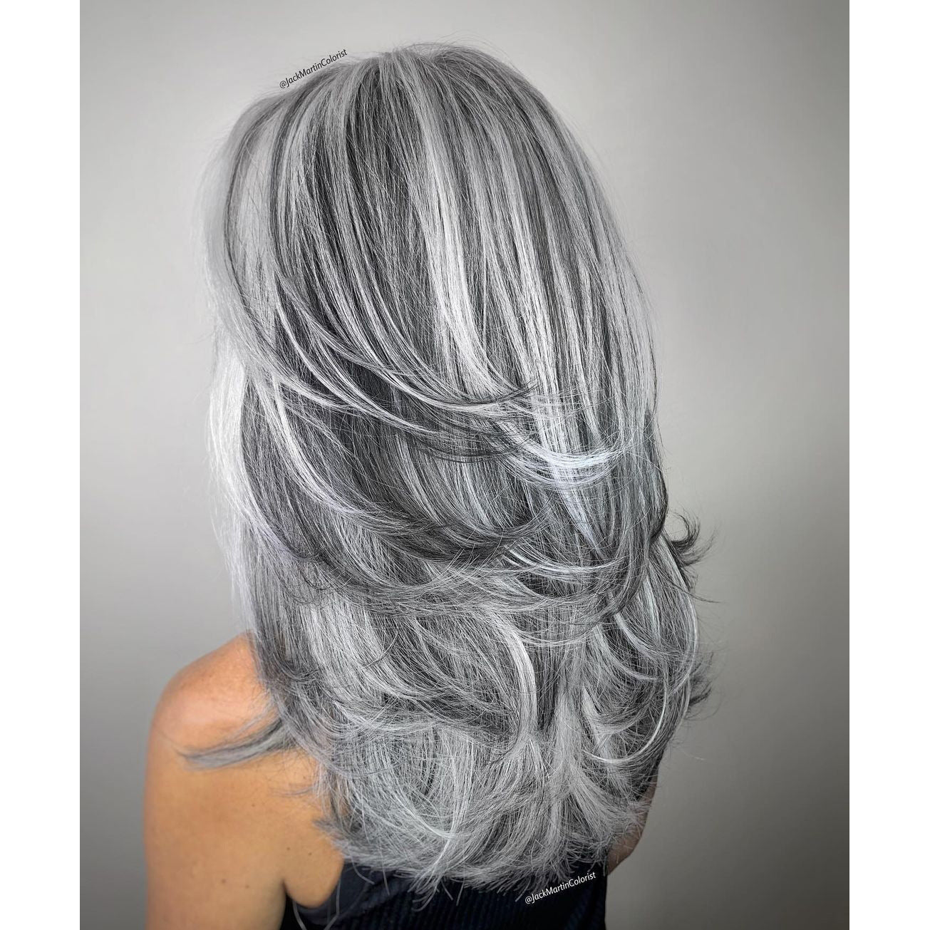 Women's Gray Mid-length Curly Hair Fashion Synthetic Wigs Wig Long Curls