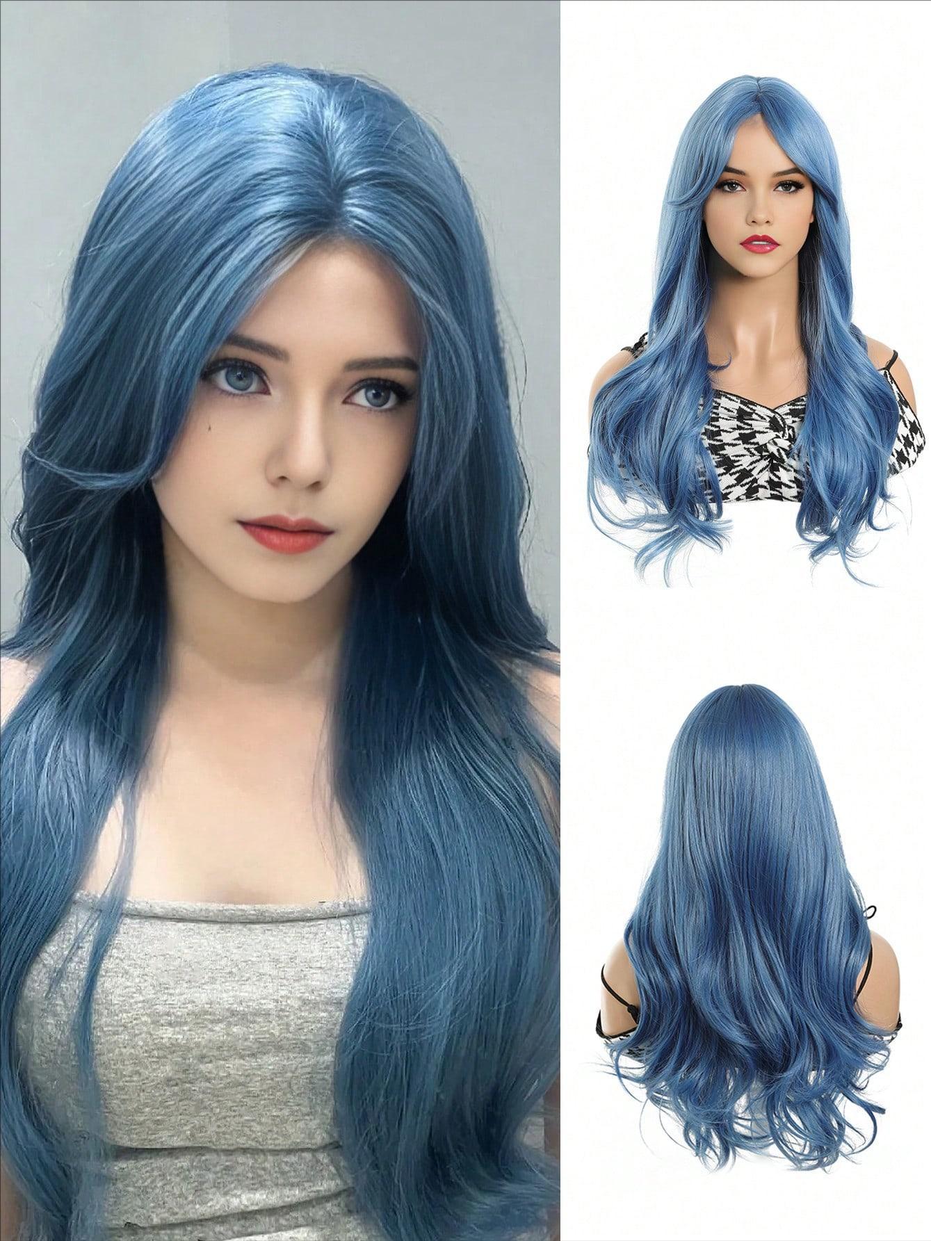 Wolf Tail Unisex White Gold Color Long Straight Wig