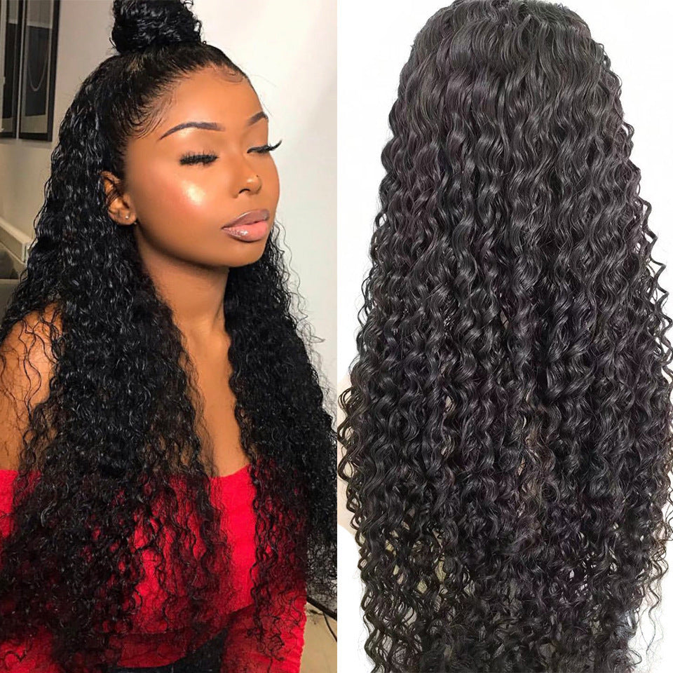 Volume Medium Curly Hair African Fashion Afro Synthetic Wig Long Curls