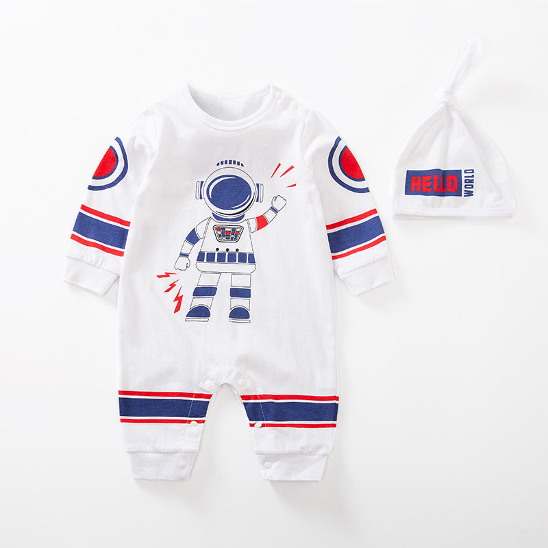 Long Sleeve Cartoon Class Born Rompers Autumn Jumpsuit, Climbing Suit