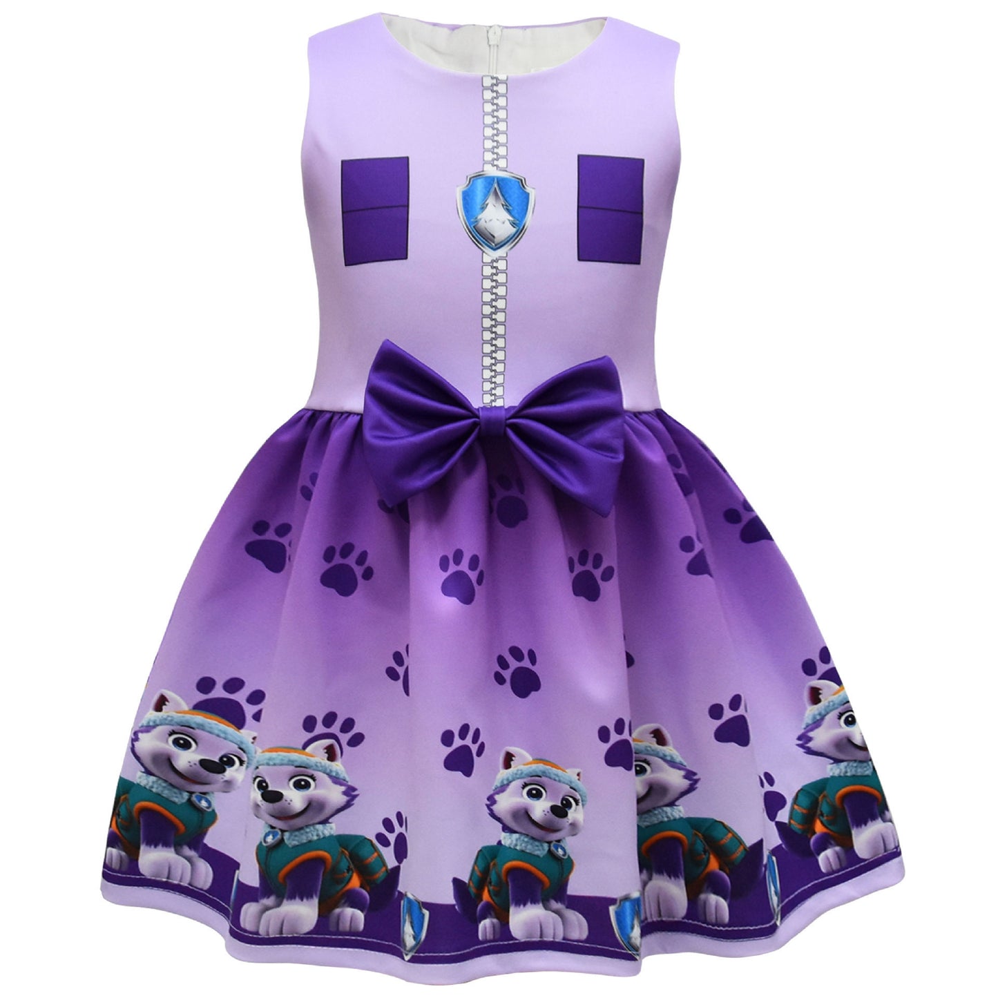 Trendy Popular Digital Printing Cartoon Bow Children's Dress