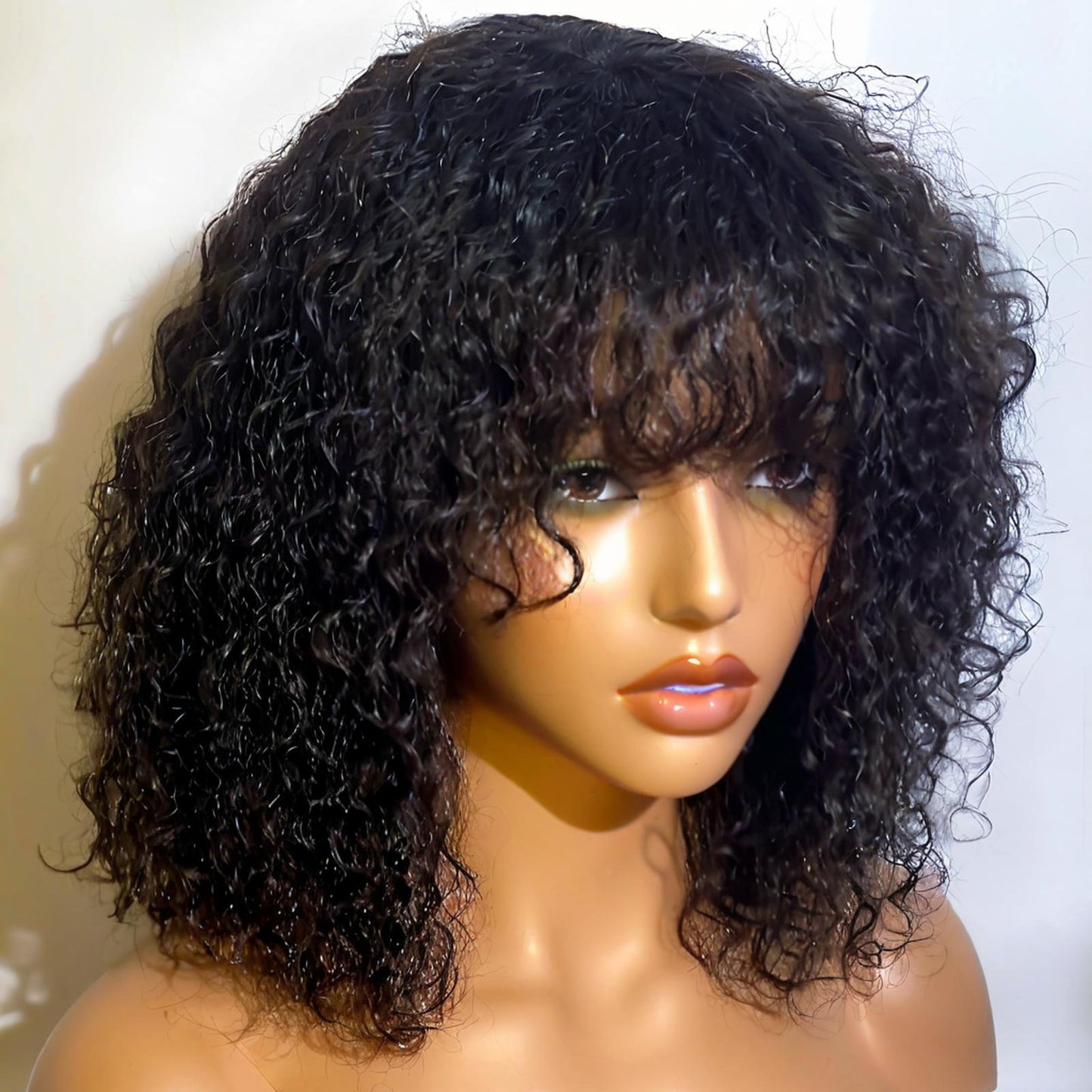 Afro Chemical Fiber Whole Head Cover Wig Short Curly Hair