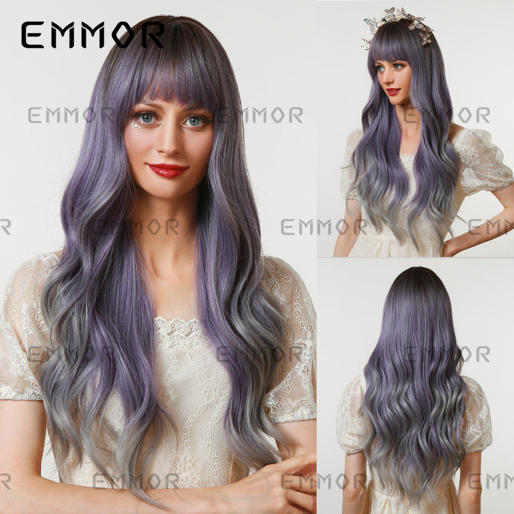 Christmas Halloween Festival Anime Style Air Bangs Big Wave Multiple Wig Long Curls