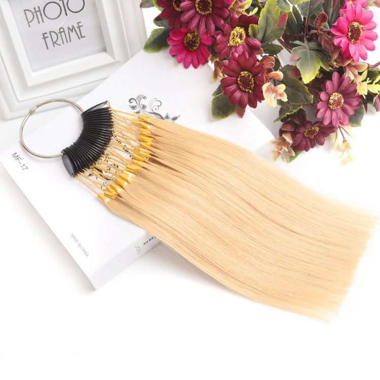 Hairdressing Salon Try Color Wool Tops Band Haircut Test Dyed Real Hair Wig