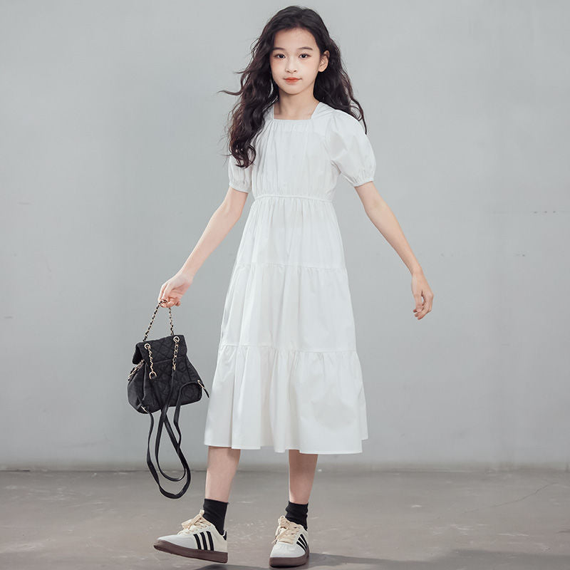 Children's Middle Big Thin Wear Overknee Casual Children's Dress