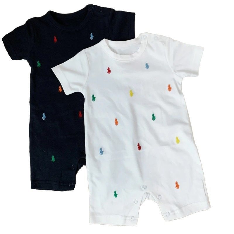 Babies Summer Thin Western Style Leisure Short Sleeves Infants Jumpsuit, Climbing Suit
