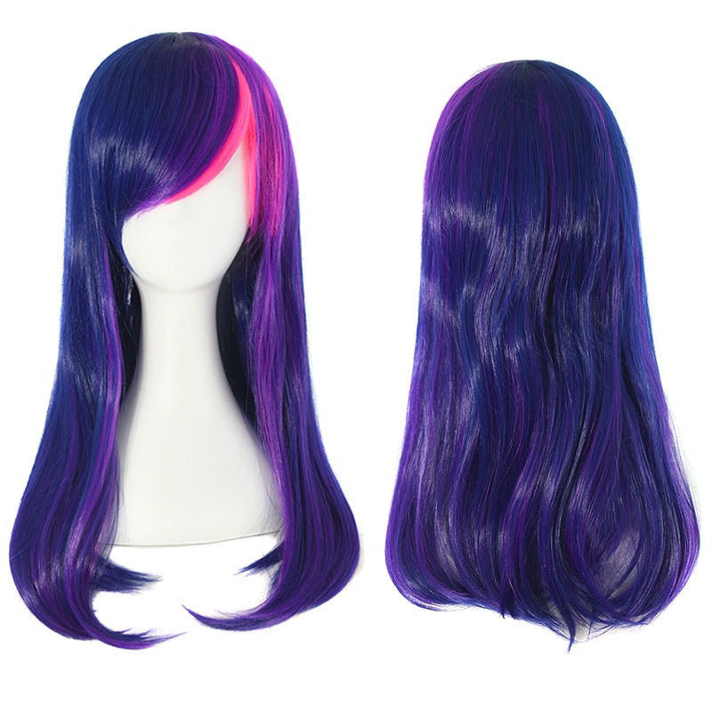 Pony Style Mixed Color Long Hair Curly Cos Wig