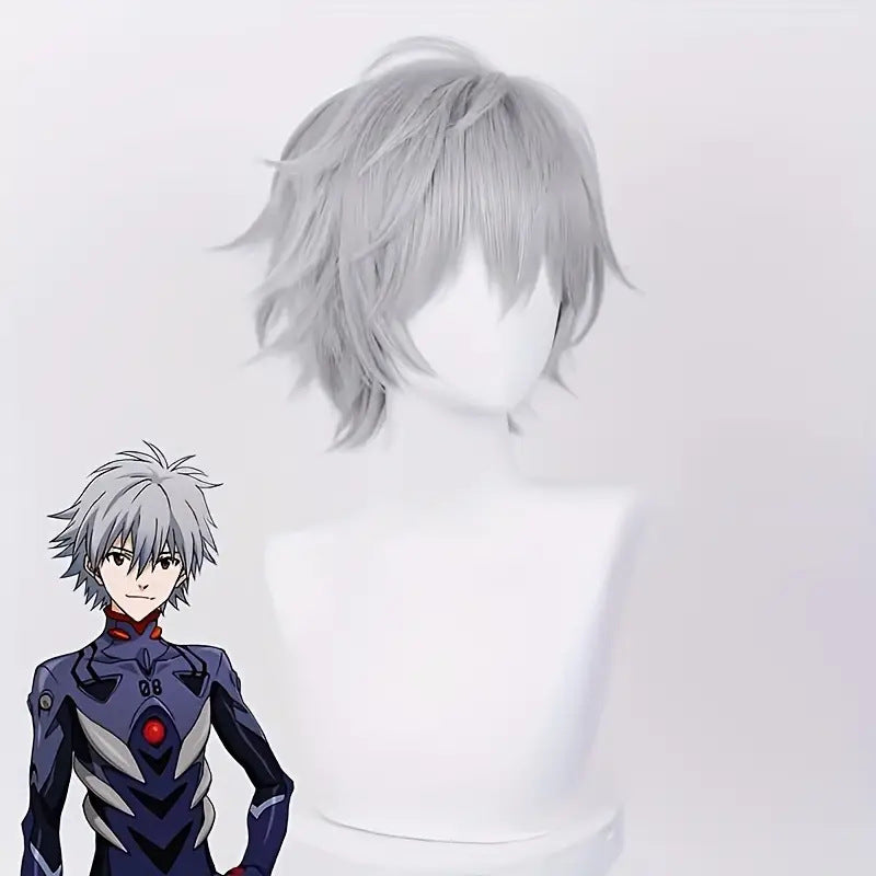 Neon Genesis Evangelion White Short Hair Cos Wig