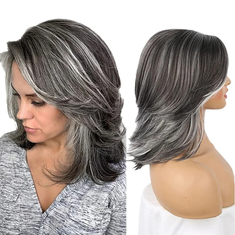 Women's Cover Chemical Fiber Rose Net Gradient Long Straight Wig