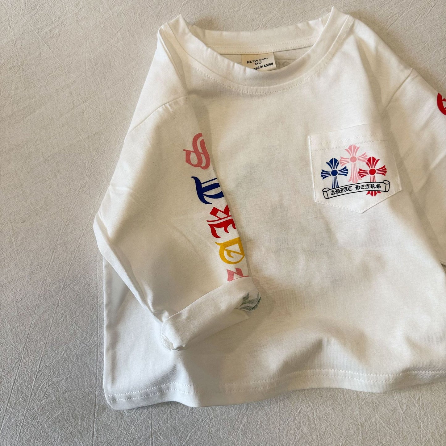 Men's & Children's Spring Korean Round Neck Top Little Children's T-shirt