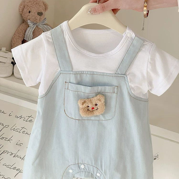Jumpsuit Thin Romper Boy Fake Two Pieces Rompers Jumpsuit, Climbing Suit