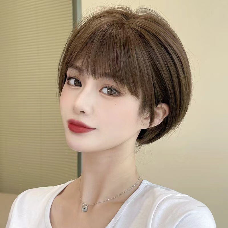 Human Head Female Natural Fashion Long Real Hair Wig