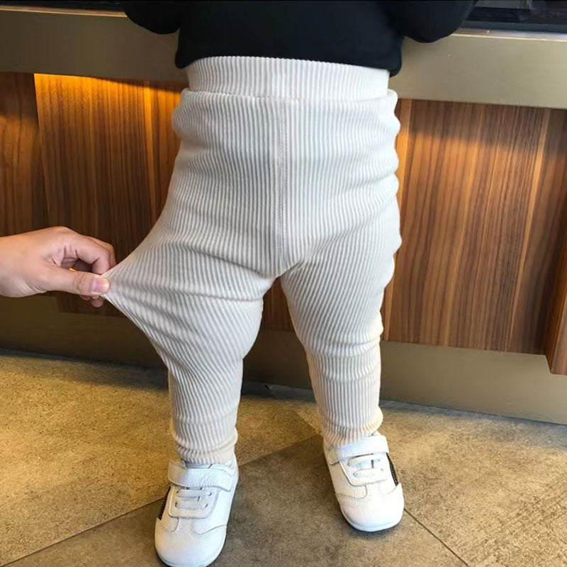Leggings High Waist Belly Protection Trousers Cotton Children's Pants