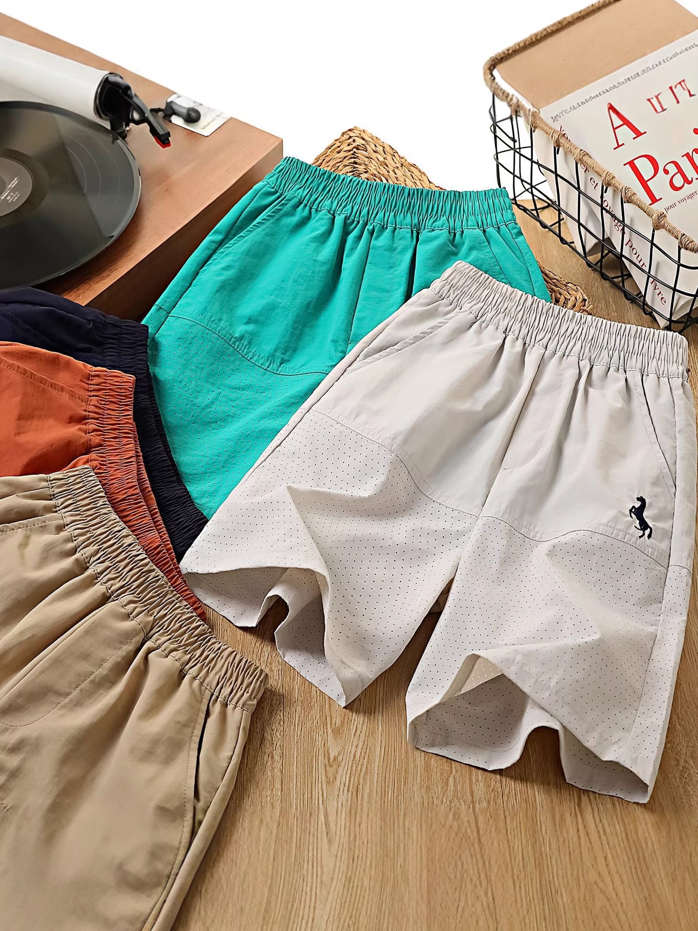 Shorts Summer Thin Loose Breathable Knee Length Fashion Embroidered Perforated Children's Pants