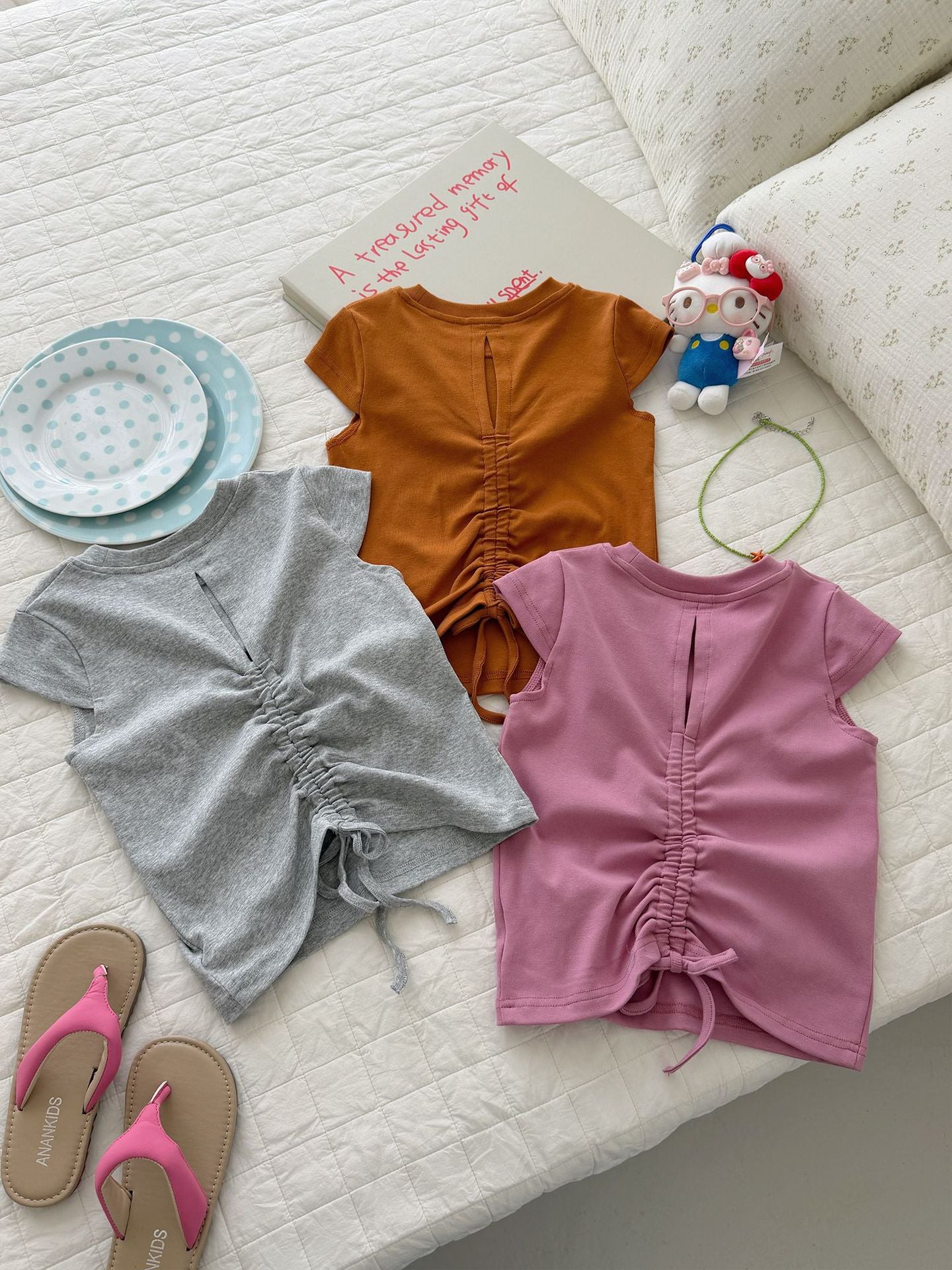 Children's Vest Korean High Elastic Cotton Drawstring Children's T-shirt