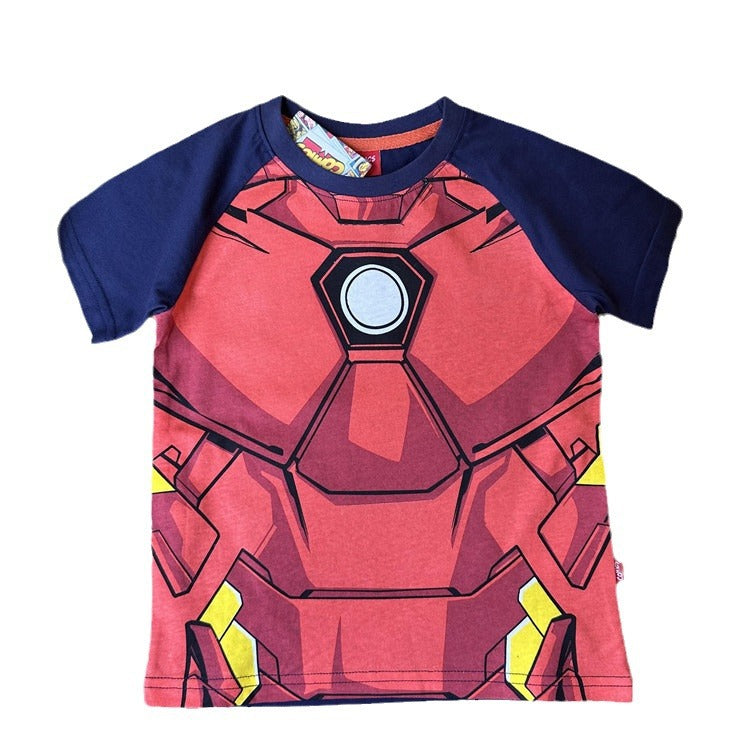 Children's Cartoon Hero Series Watermark Modeling Summer Children's T-shirt