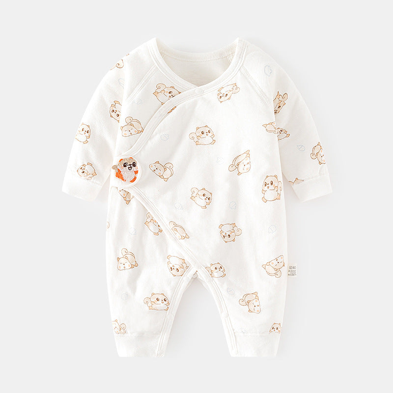 Born Quilted Jumpsuit Thin Cotton Boneless Romper Gown Jumpsuit, Climbing Suit